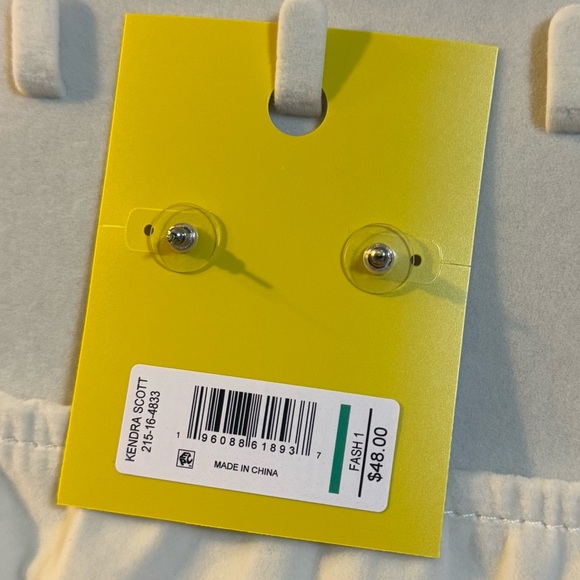 Kendra Scott Hattie Sunburst Statement Earrings Small Rhodium NWT silver - Picture 2 of 3